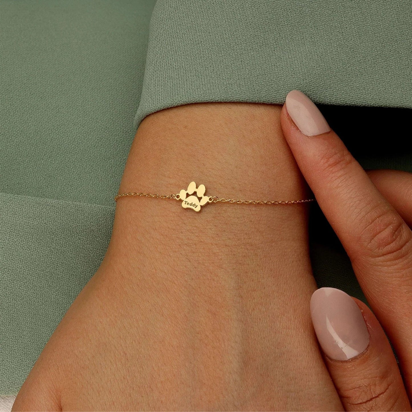 Pulsera de huella personalizada con nombre