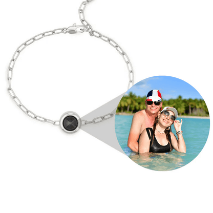 Pulsera personalizada de cadena estilo clip con foto