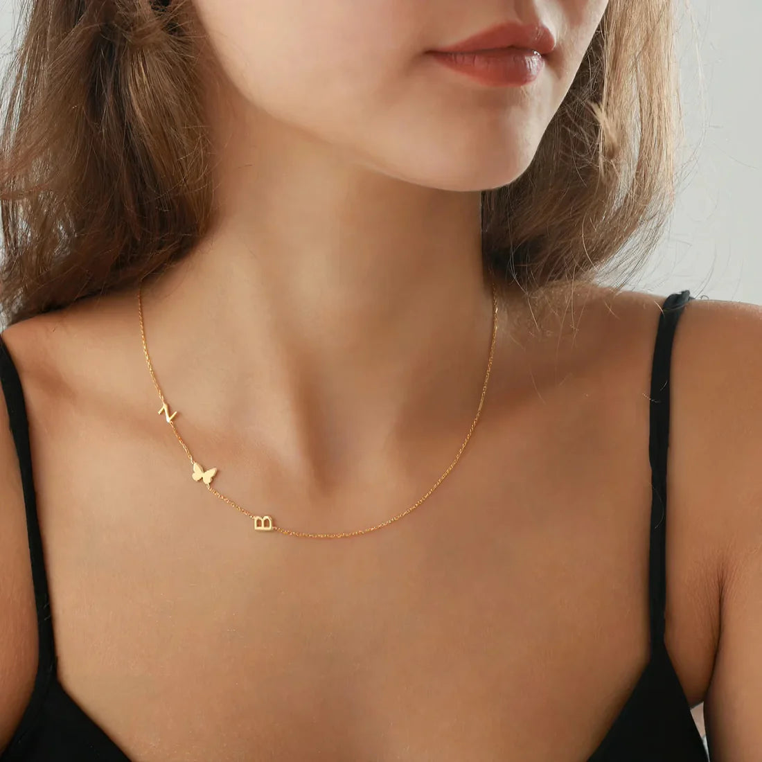 Collar personalizado con iniciales en horizontal
