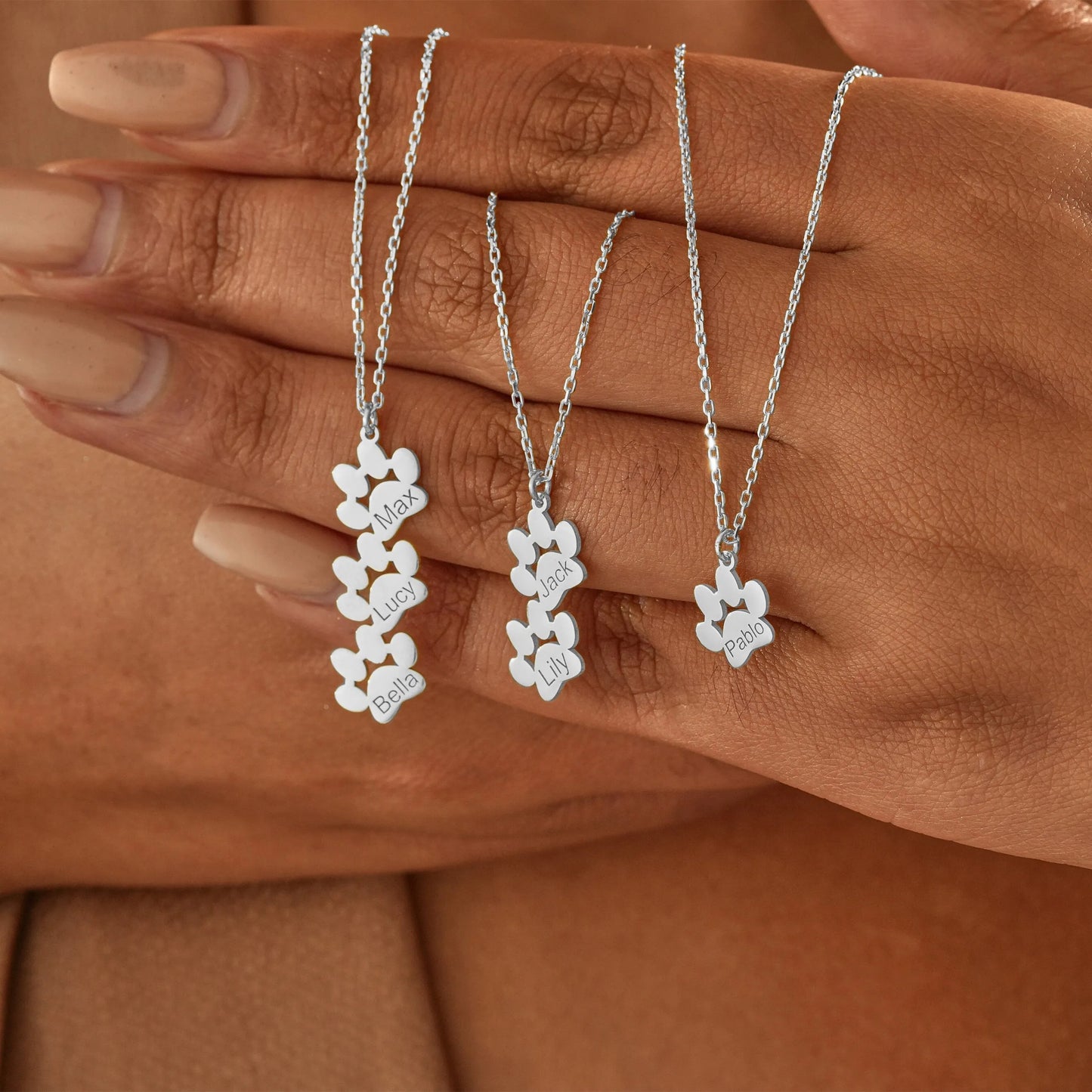 Collar personalizado con huella y nombre