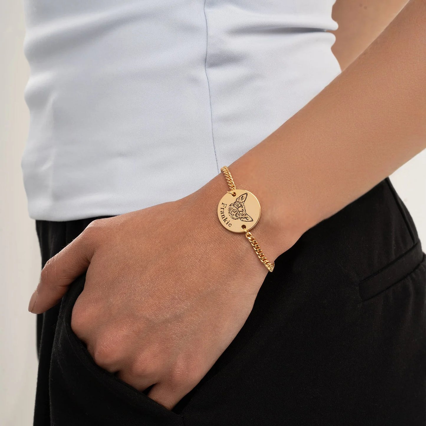 Pulsera personalizada con rostro de mascota