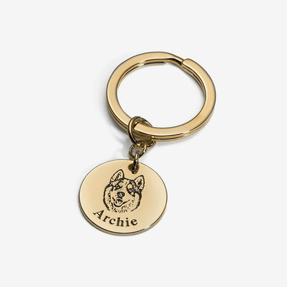 Llavero personalizado con rostro de mascota